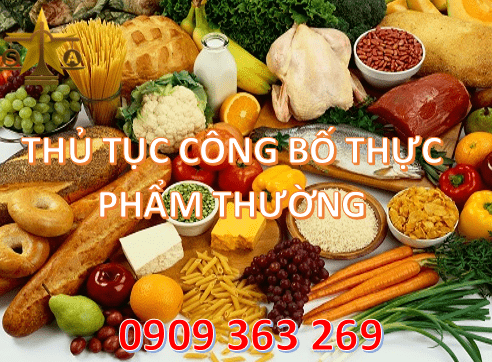 THỦ TỤC CÔNG BỐ THỰC PHẨM THƯỜNG